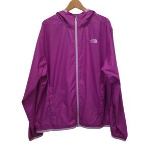 The North Face CYCLONE WINDWALL Wind Hooded Full-Zip Purple Windbreaker Men's XL
